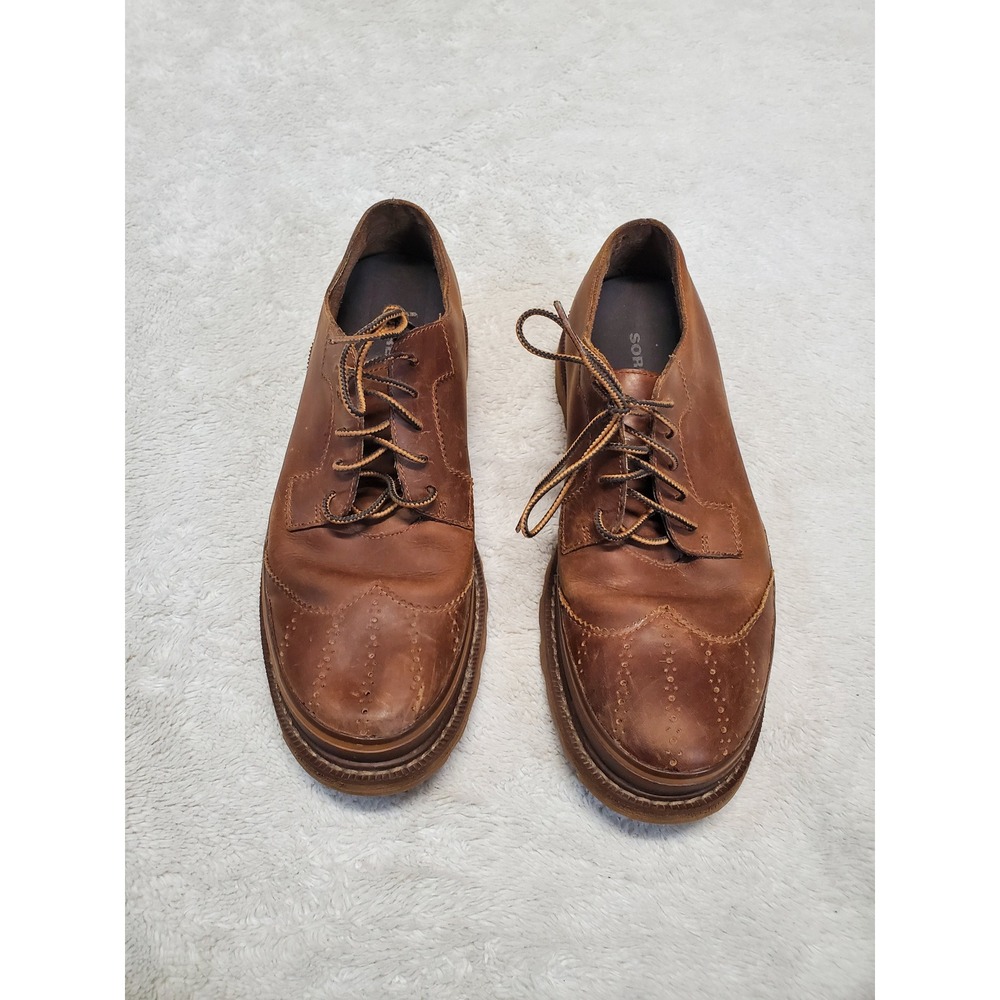 Sorel Madeison Lace Wingtip Tan Leather Oxford Dress Shoes 9 Classic Office
